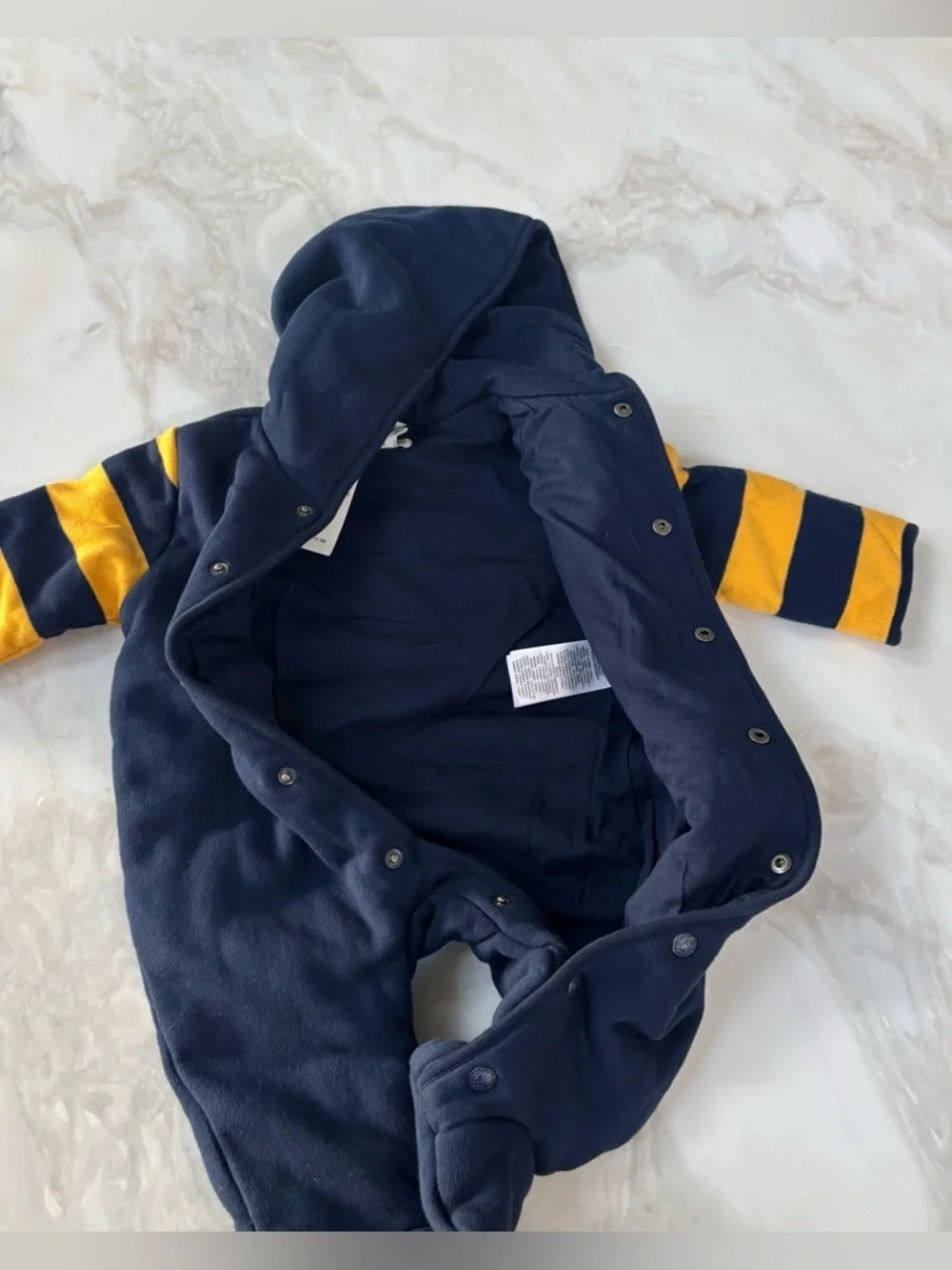 Ralph Lauren Baby Boy Fleece Footed Bunting Size 6 Months New